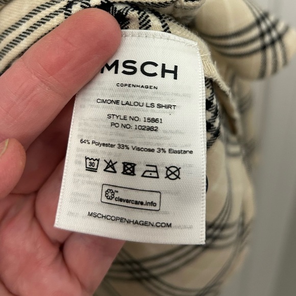 MSCH Copenhagen Plaid Button-Down Shirt, Sz M - Picture 7 of 8